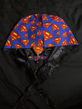 Superman Satin Lined Scrub Cap Badge Reel Duo