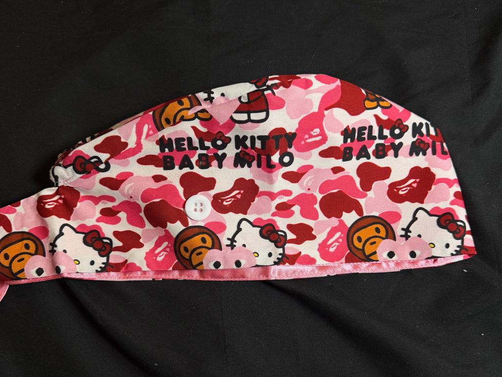 Pink Hello Kitty Bape Scrub Cap