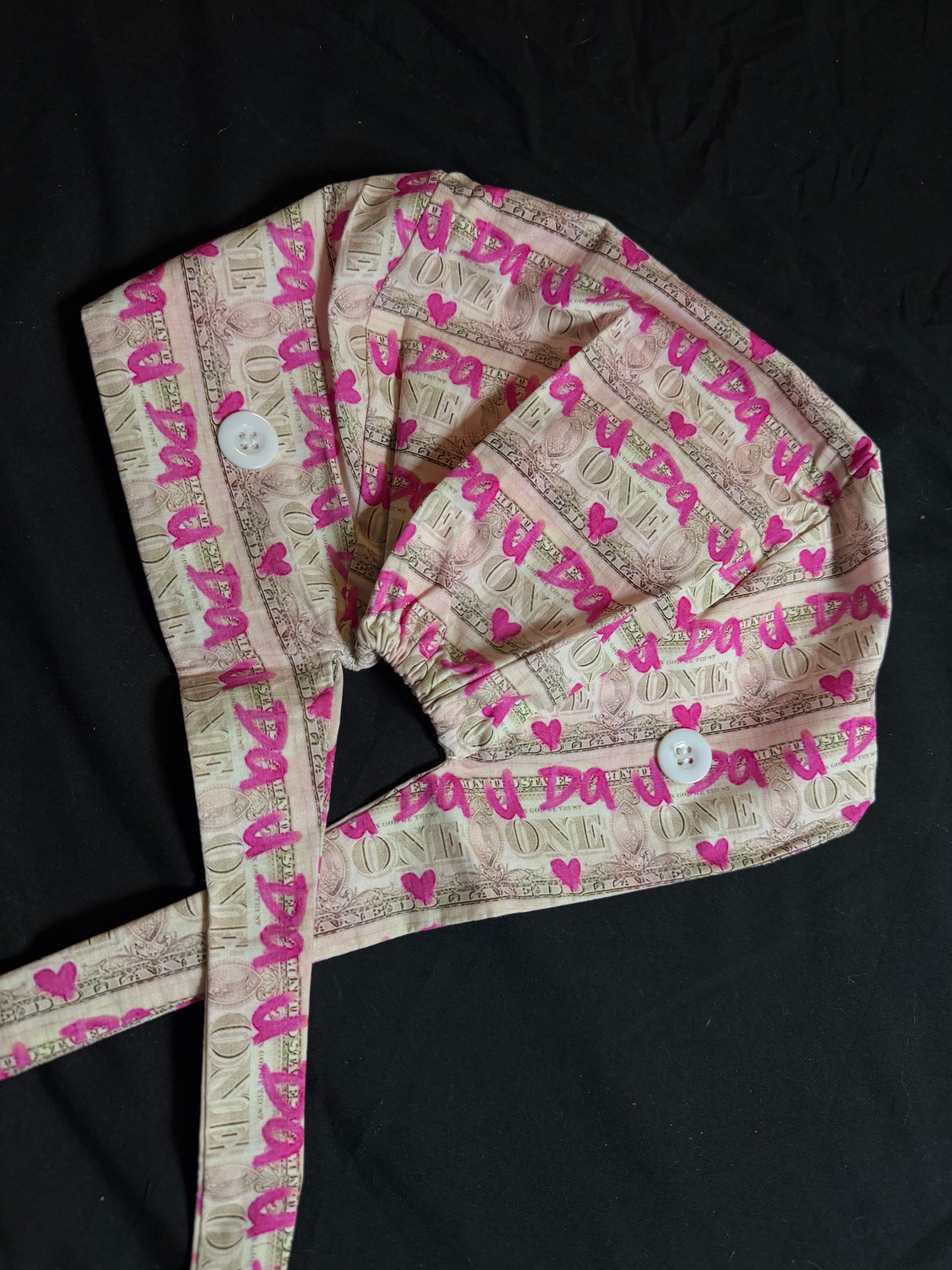 Money Satin Lined Scrub Cap