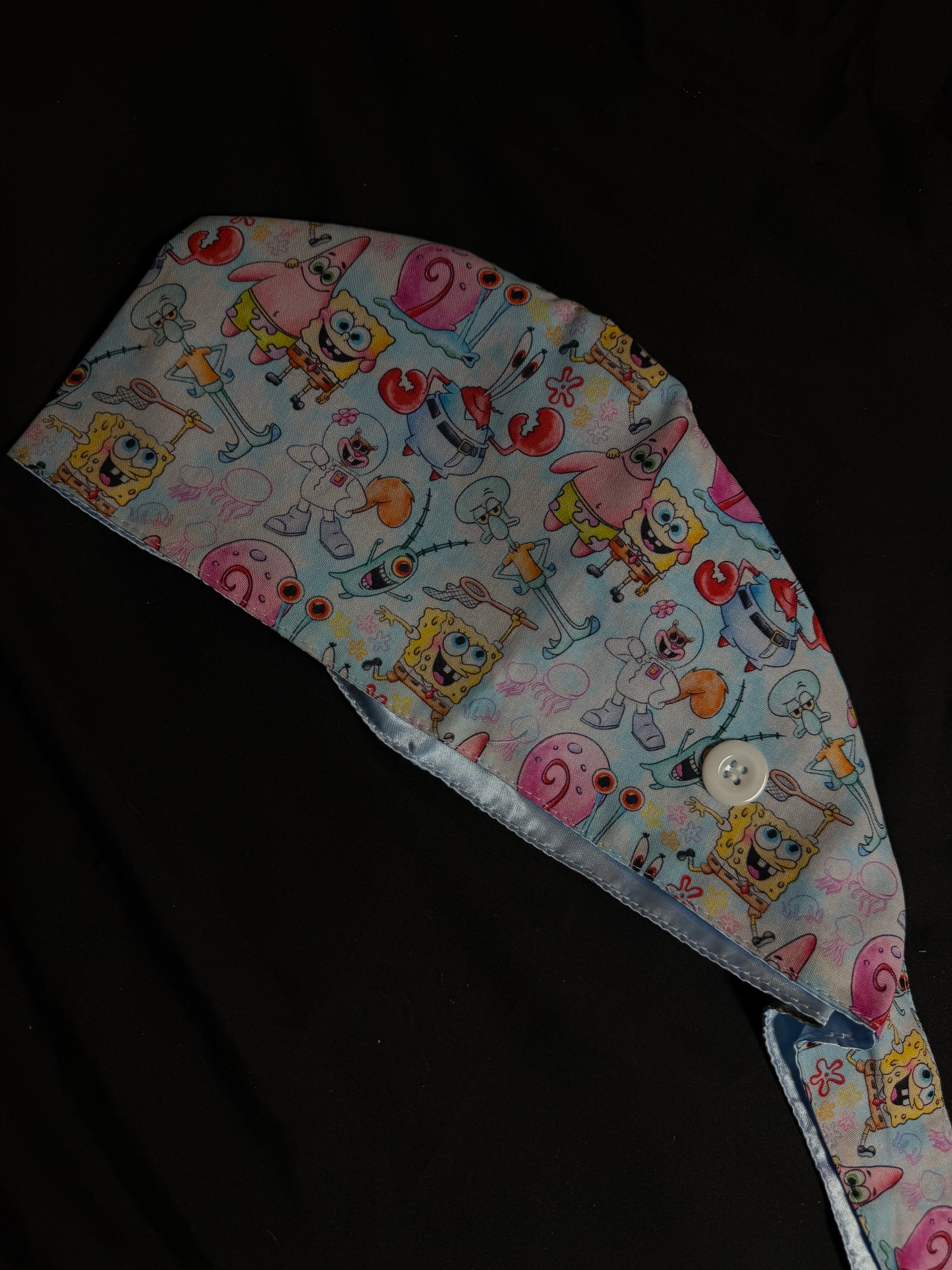 Spongebob Satin Lined Scrub Cap