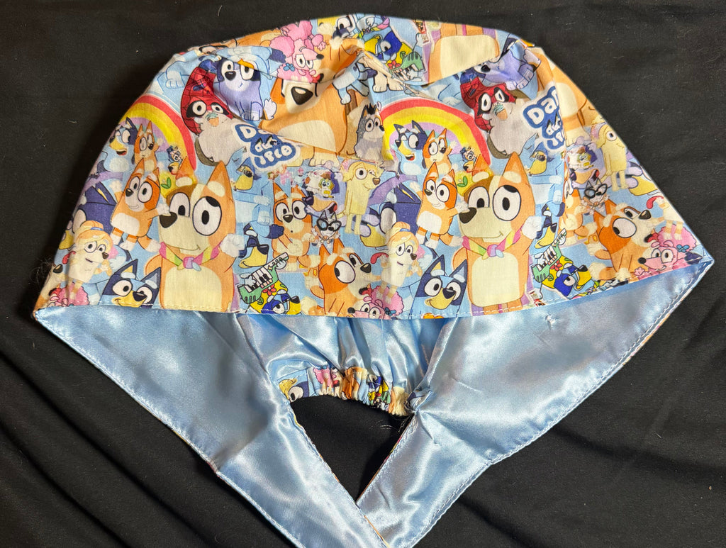 Bluey Satin Lined Scrub Cap