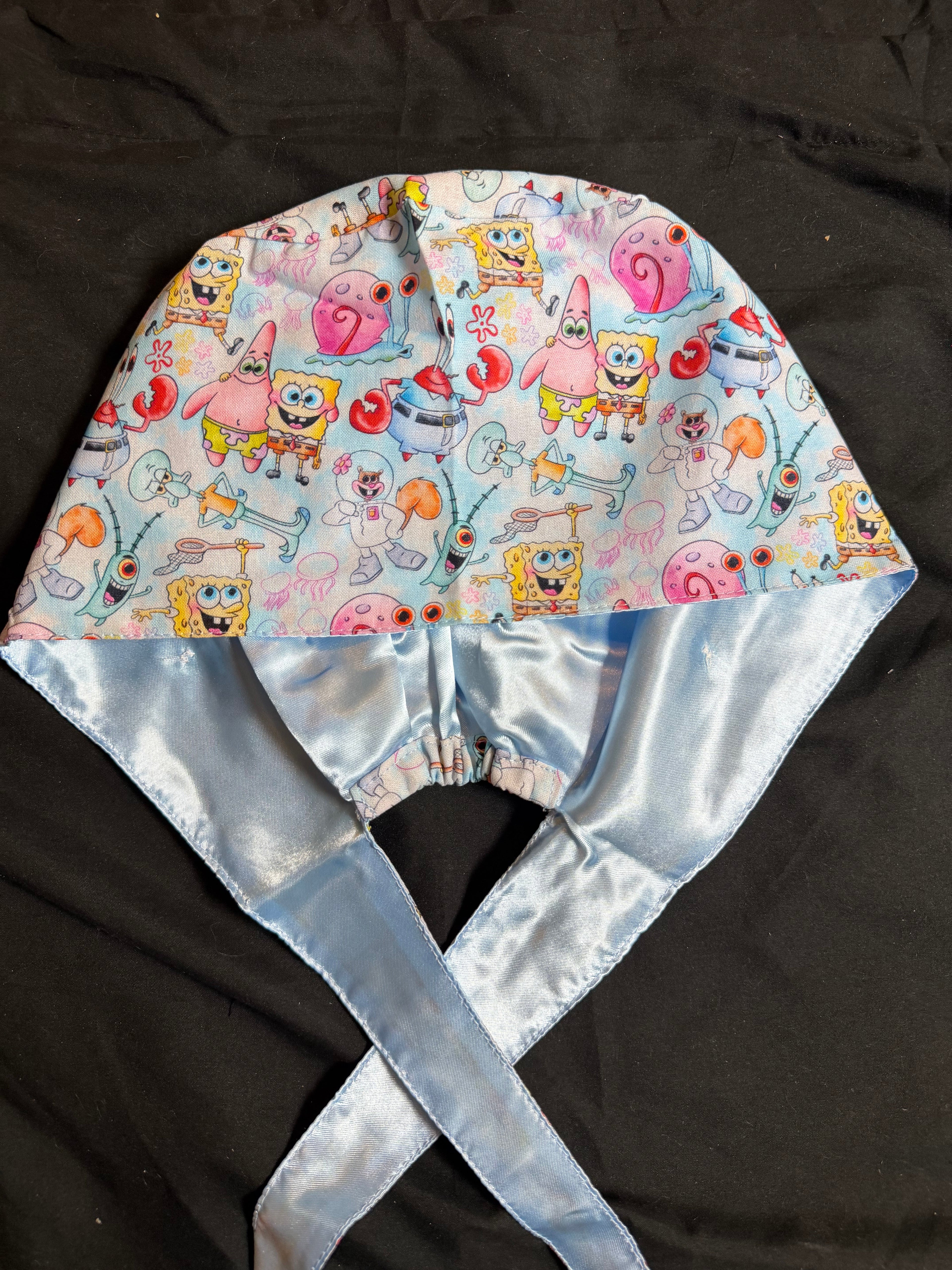 Spongebob Satin Lined Scrub Cap