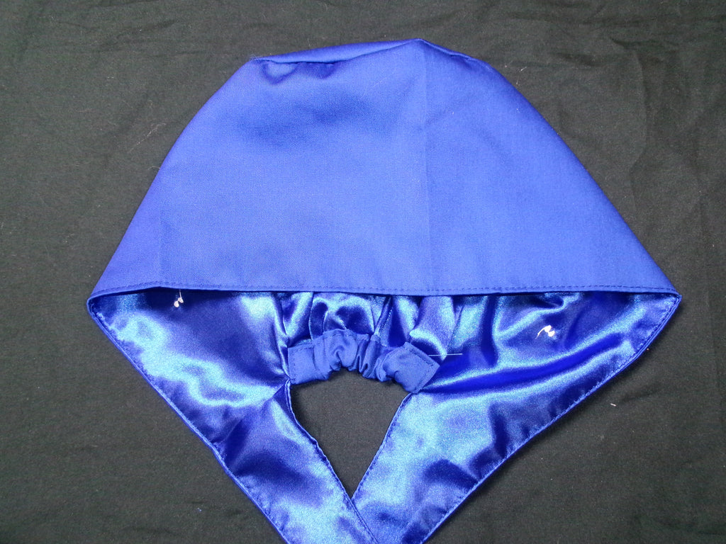 Royal Blue Satin Lined Scrub Cap