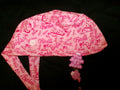 Pink Barbie Satin Lined Scrub Cap & Badge Reel Duo