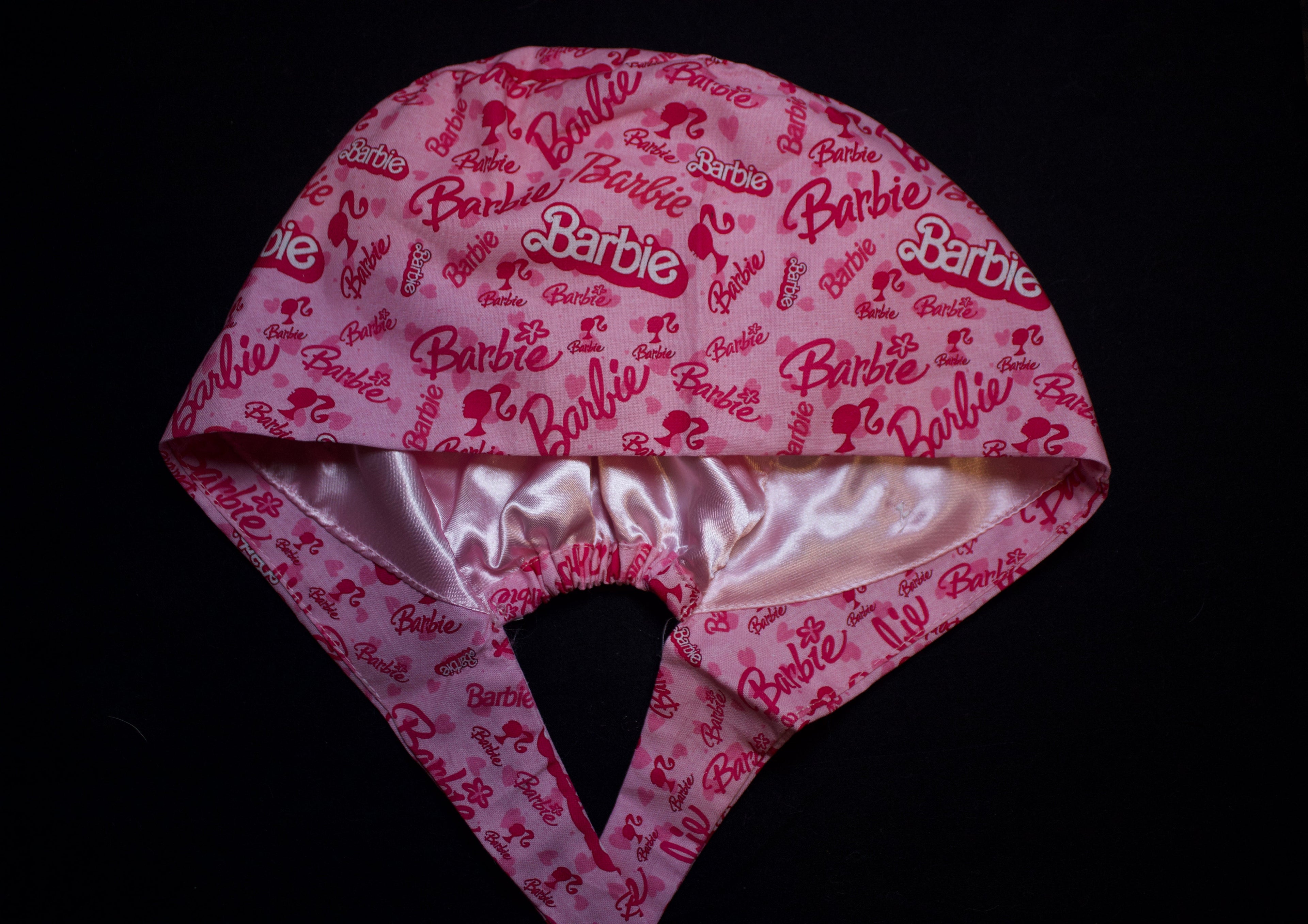 Pink Barbie Satin Lined Scrub Cap