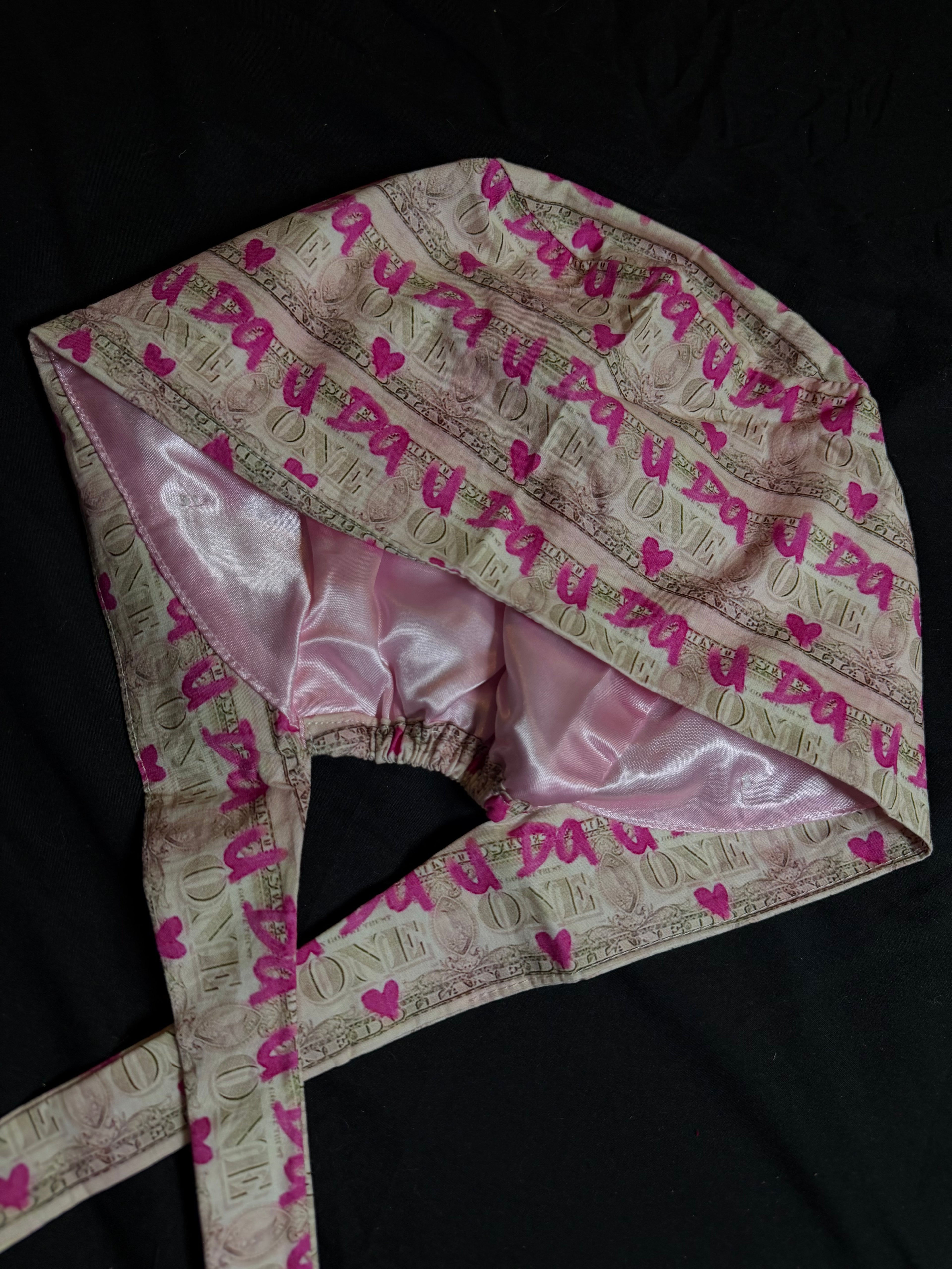 Money Satin Lined Scrub Cap