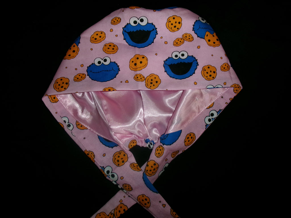Cookie Monster Satin Lined Scrub Cap