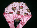 Cheetah Hello Kitty Satin Lined Scrub Cap & Badge Reel Duo