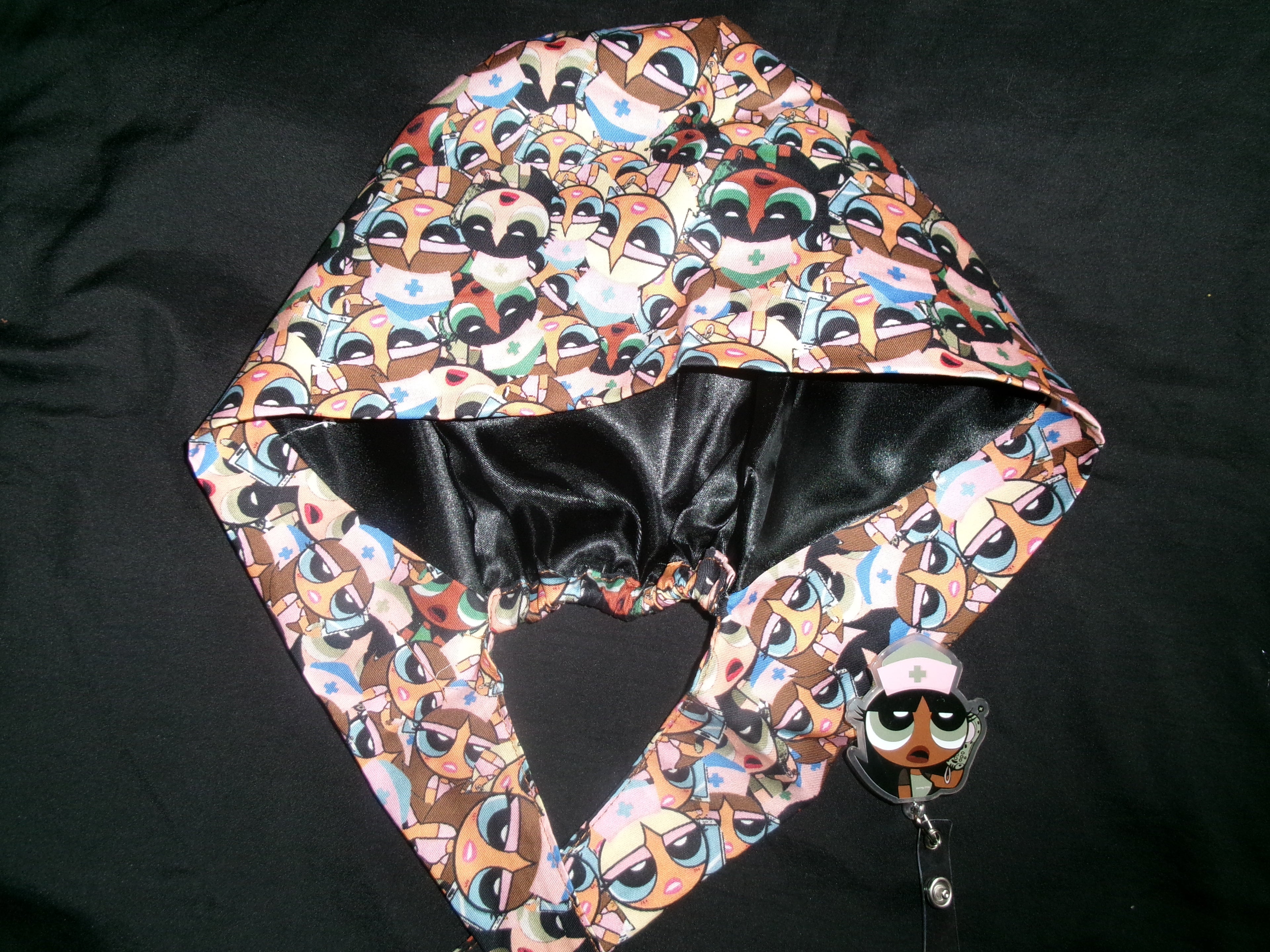 Bratz Satin Lined Scrub Cap & Badge reel duo