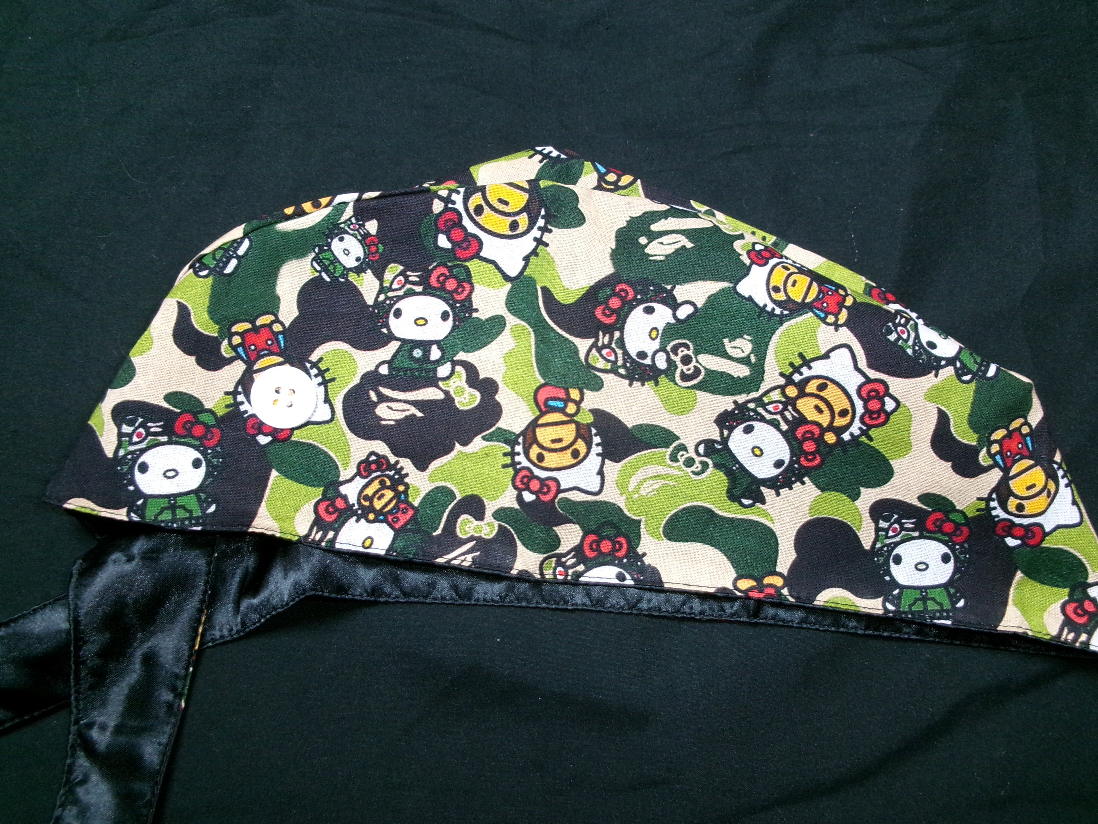 Camo Satin Lined Scrub Cap