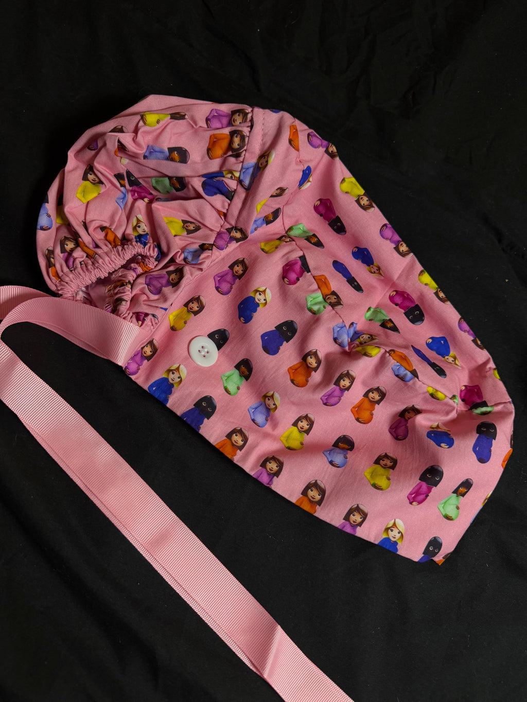 Pregnancy Satin Lined Ponytail Scrub Cap