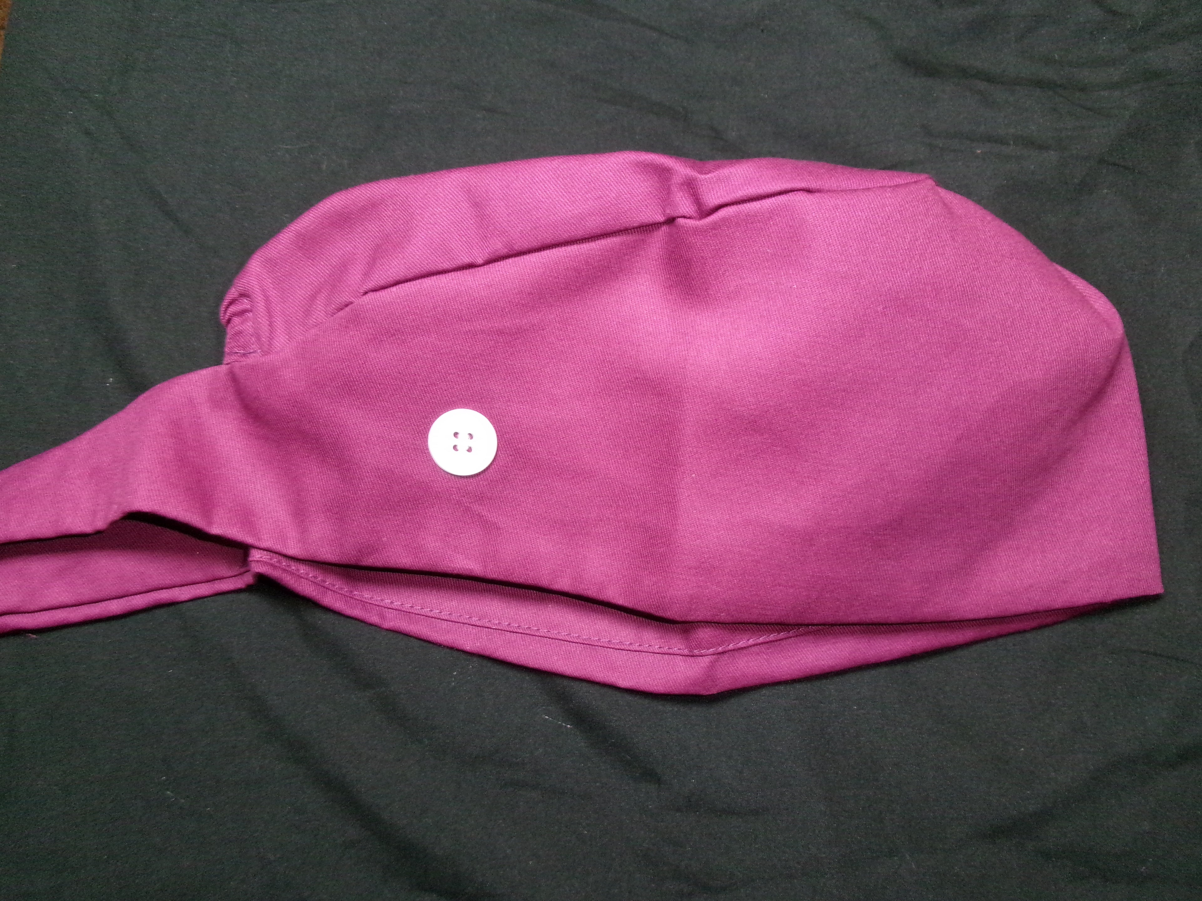 Burgundy Satin Lined Scrub Cap