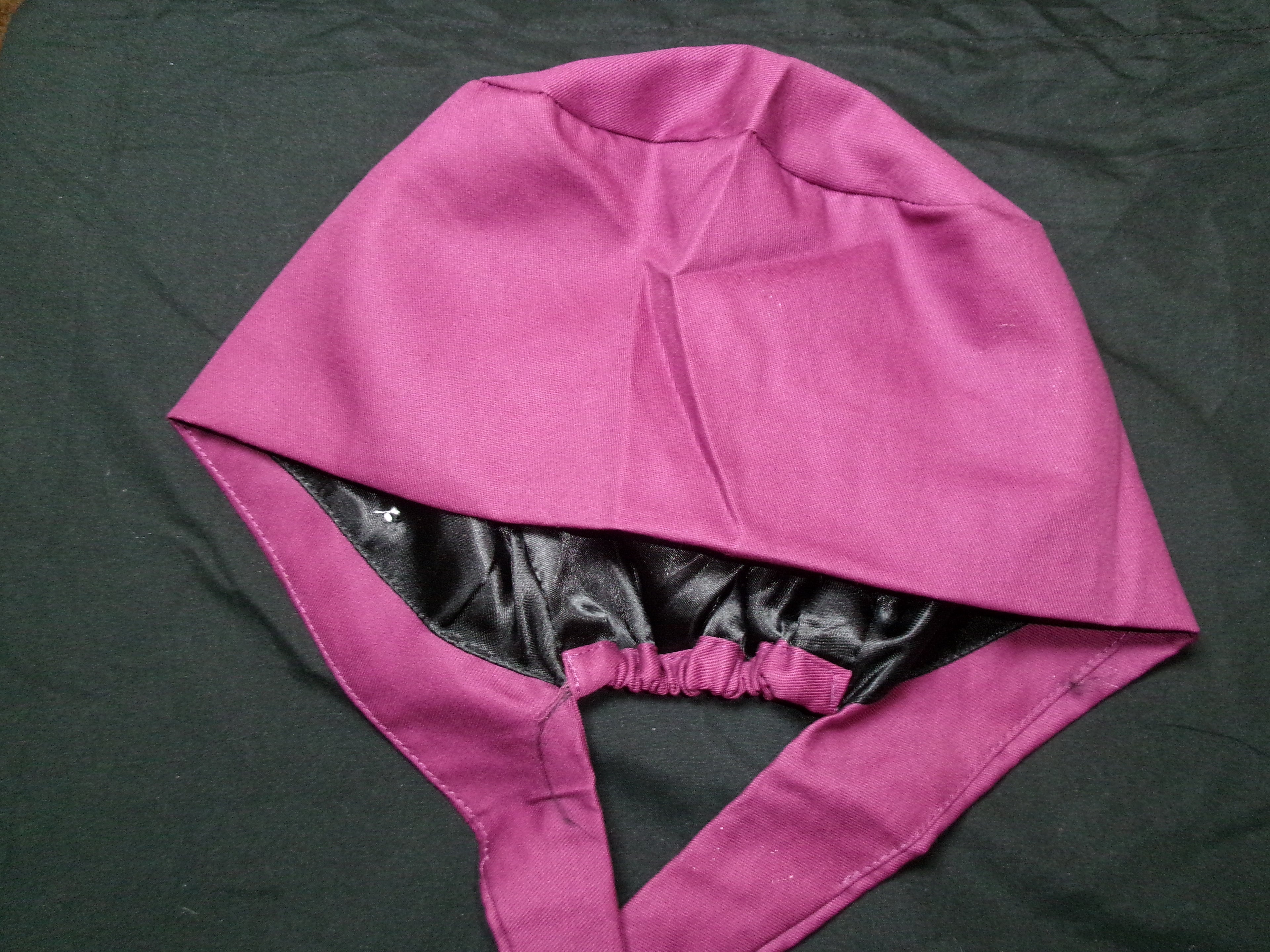 Burgundy Satin Lined Scrub Cap