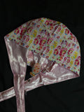 Strawberry Shortcake Satin Lined Scrub Cap & Badge Reel Duo