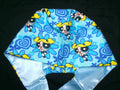 Blue Power Puff Satin Lined Scrub Cap