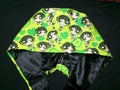 Green Power Puff Satin Lined Scrub Cap