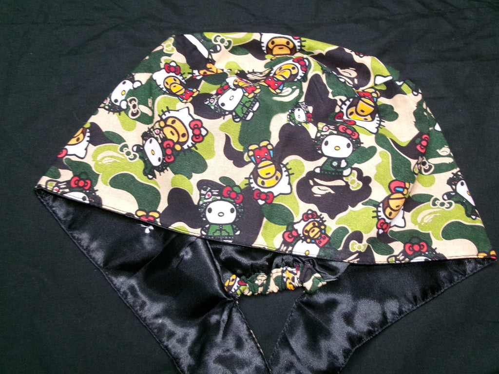 Camo Satin Lined Scrub Cap