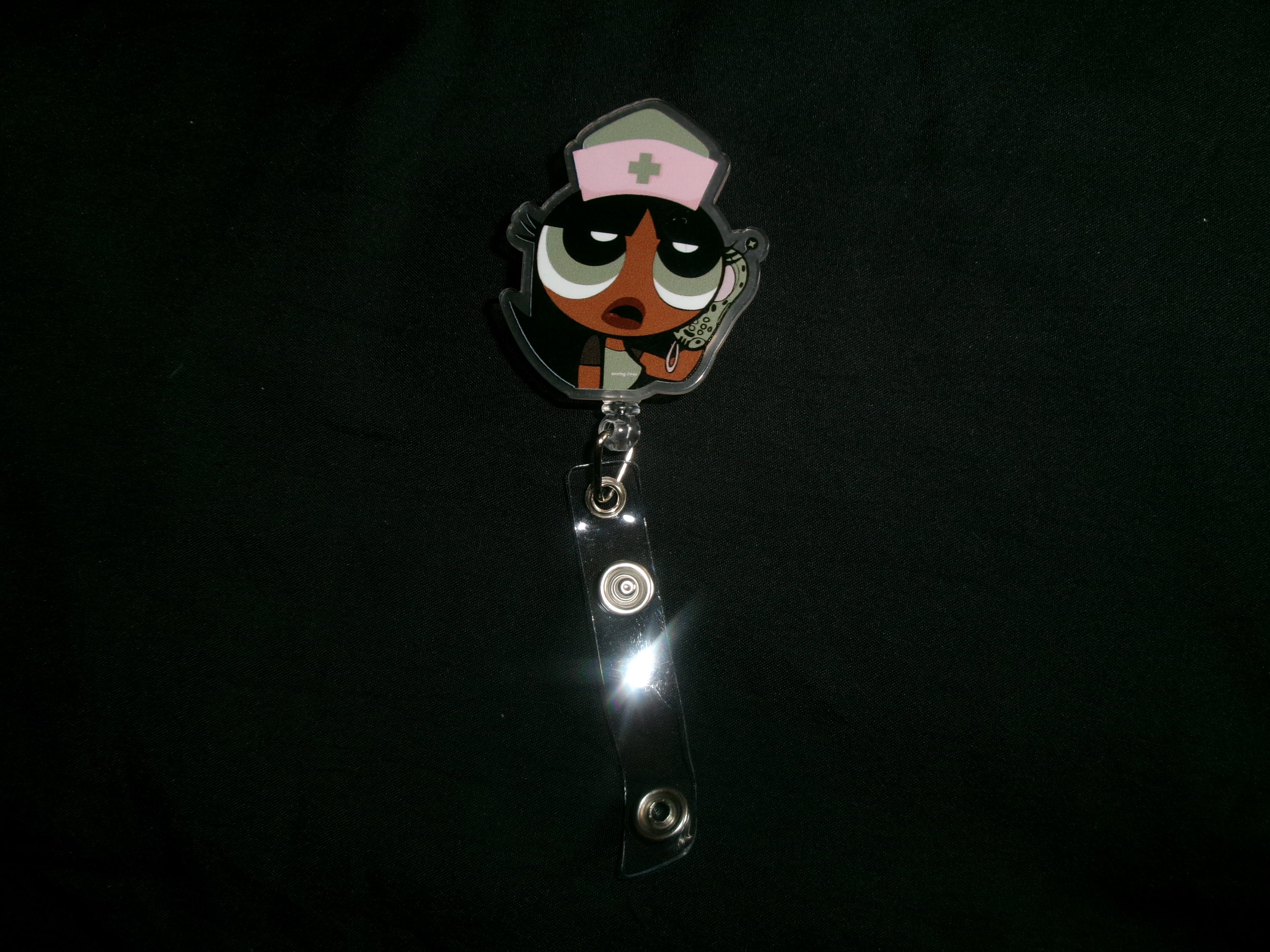 Bratz Satin Lined Scrub Cap & Badge reel duo