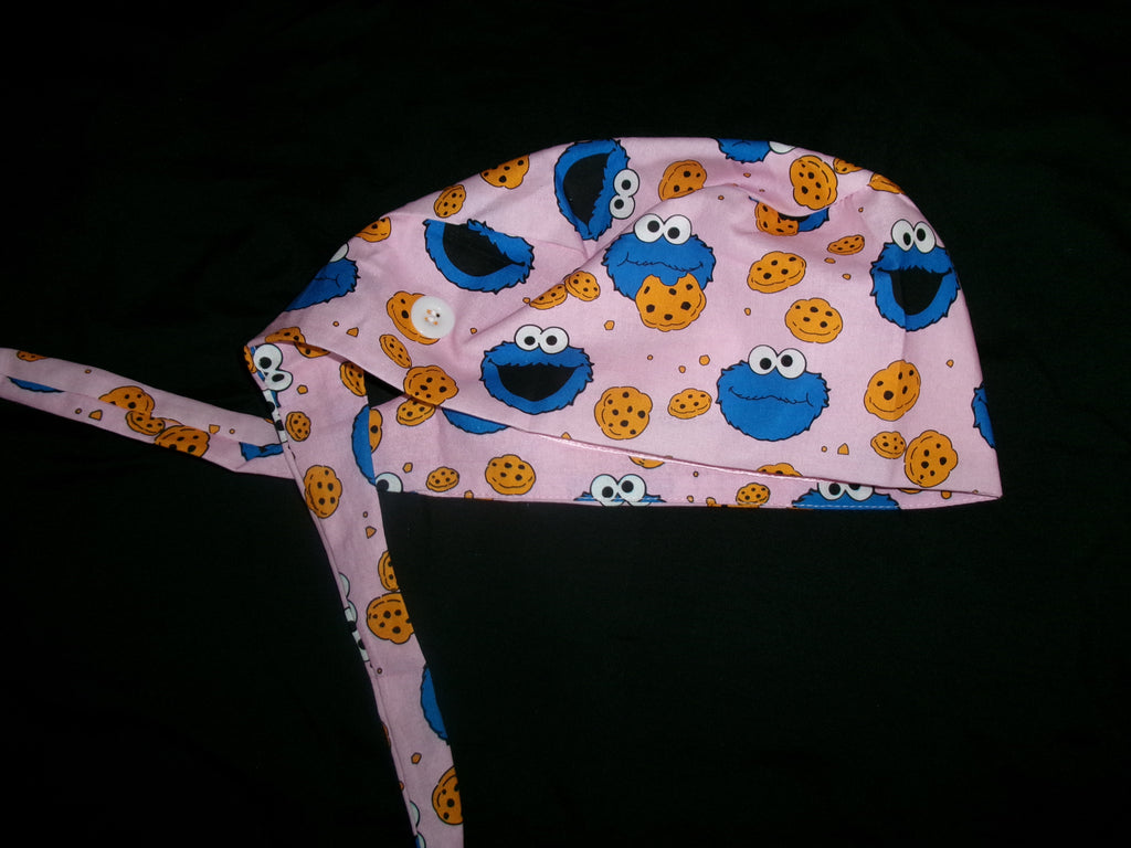 Cookie Monster Satin Lined Scrub Cap