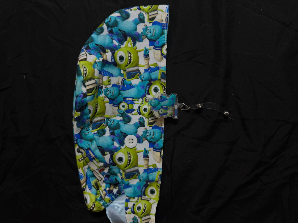 Monsters Ink Satin Lined Scrub Cap & Badge Reel Duo
