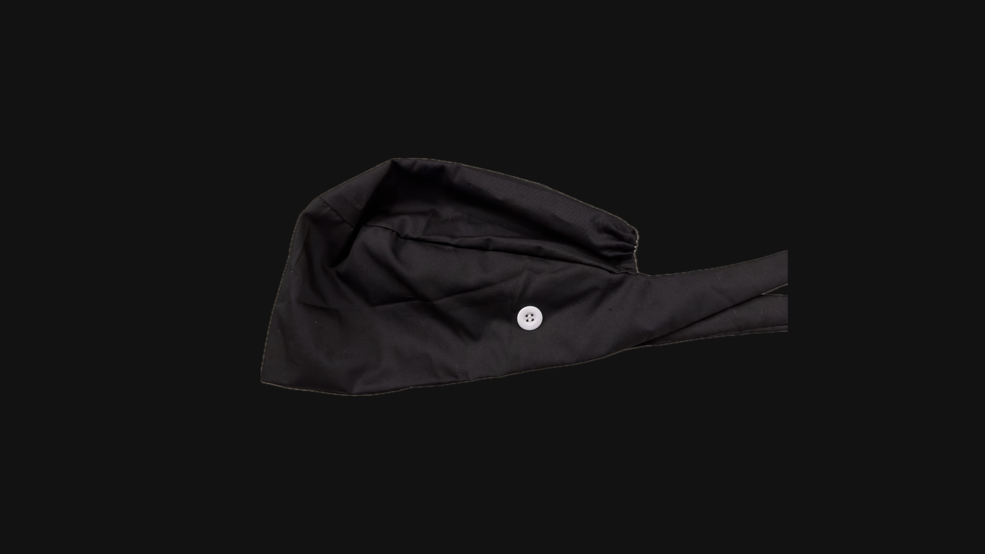 Black Satin Lined Scrub Cap