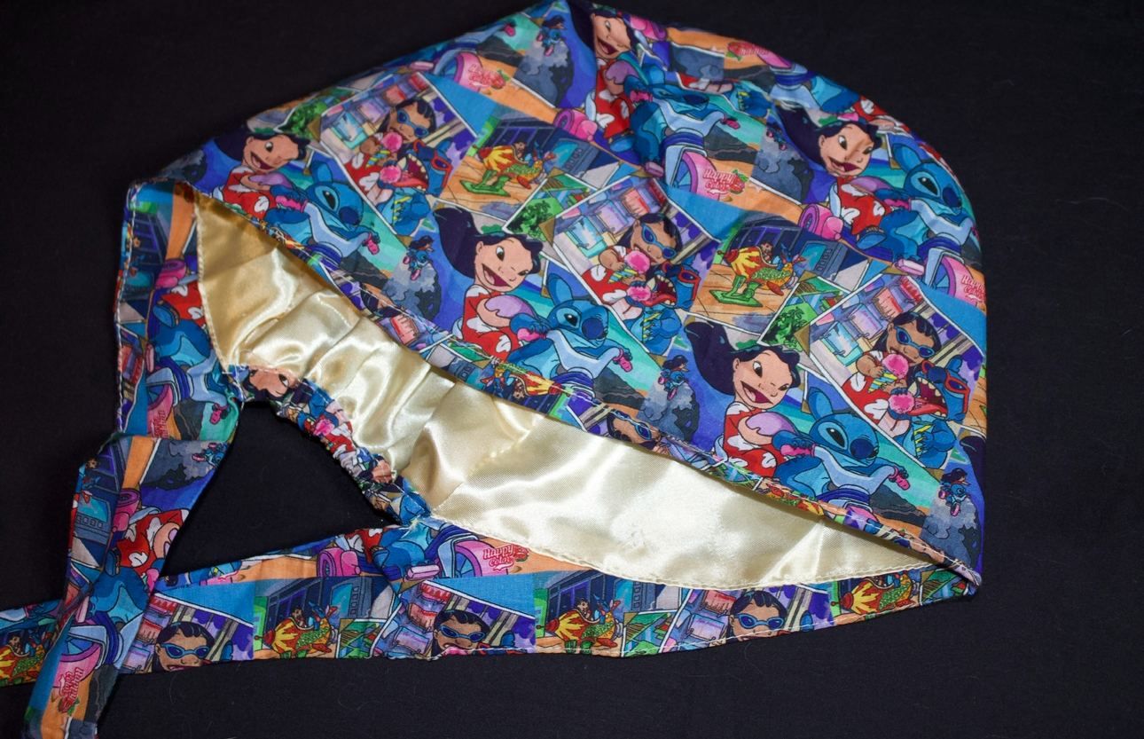 Leo & Stitch Satin Lined Scrub Cap