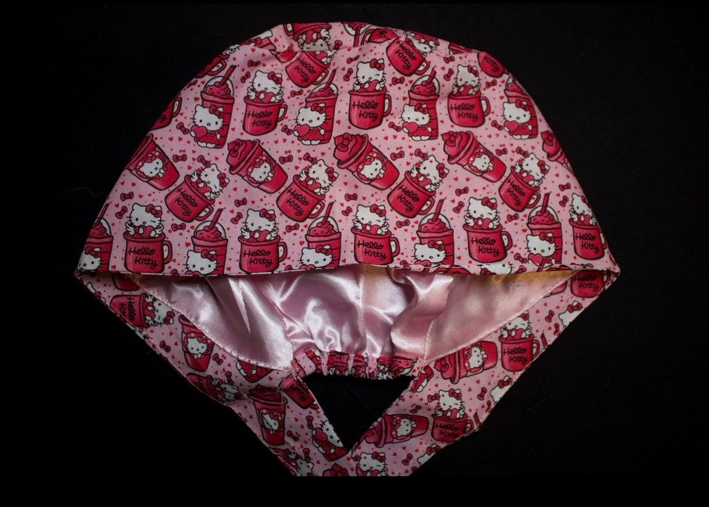Hello Kitty Frappe Satin Lined Scrub Cap