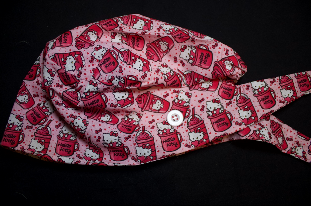Hello Kitty Frappe Satin Lined Scrub Cap