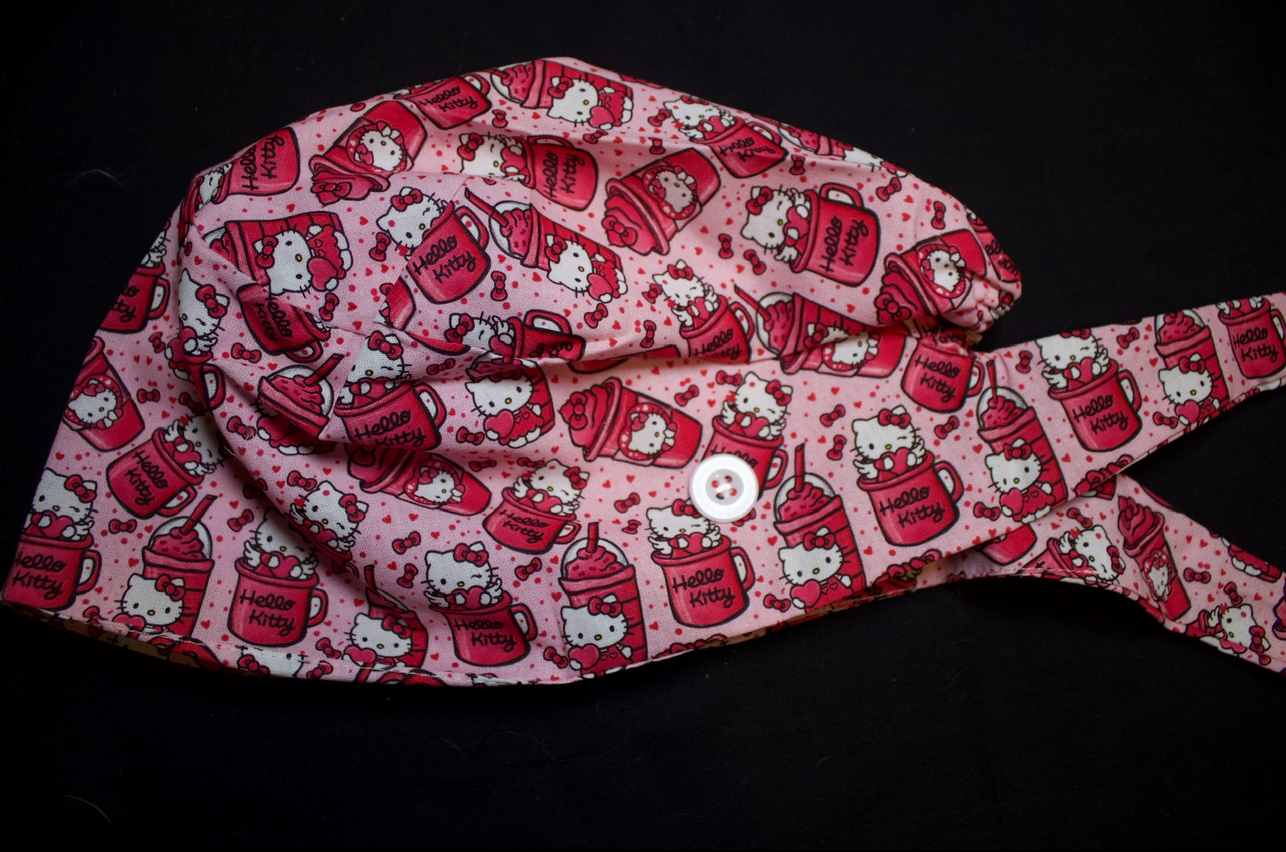 Hello Kitty Frappe Satin Lined Scrub Cap